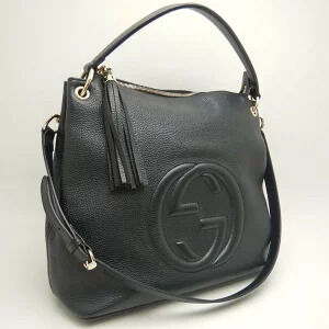 Gucci Leather Bag Shoulder Disco Soho Black